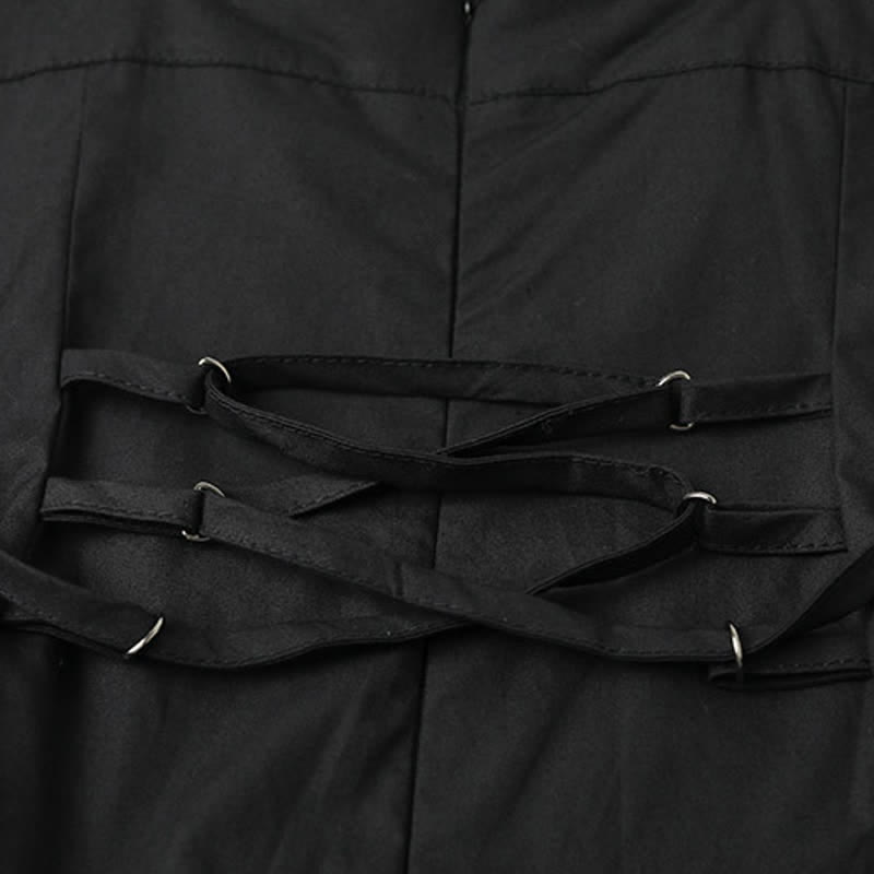 Set Lace Cardigan Irregular Slip Sweater Up Bow Dress Knot