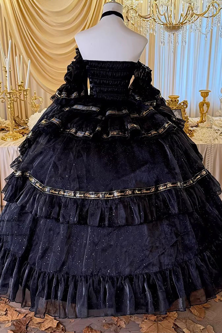 Double-Layered Ruffled Princess JSK with Bow Accents