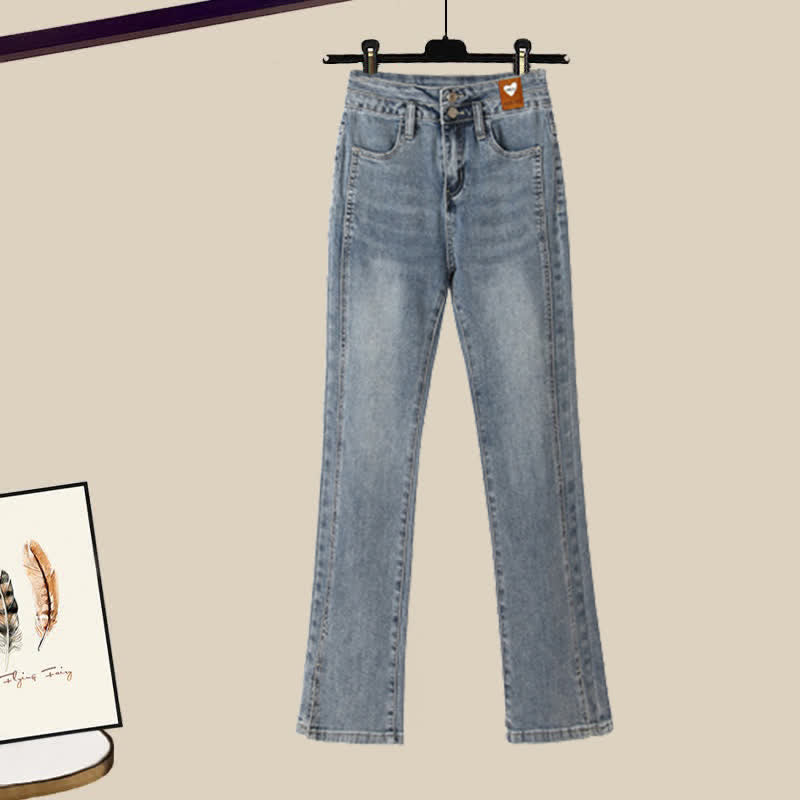 Rabbit Letter Pocketed Print Cargo T-Shirt Pants