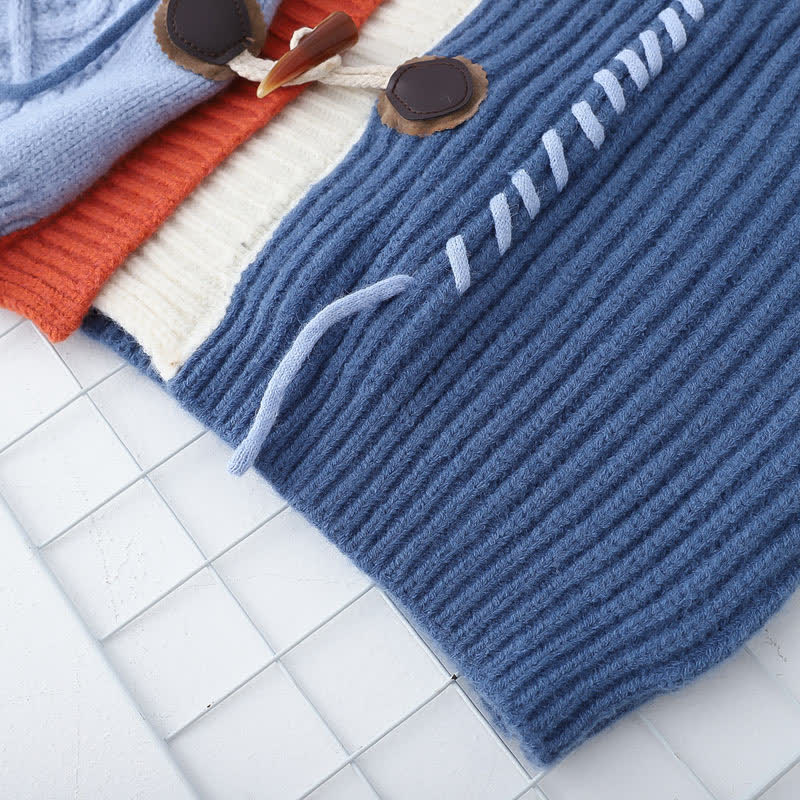 Pants Blue Lapel Casual Cardigan Sweater Shirt