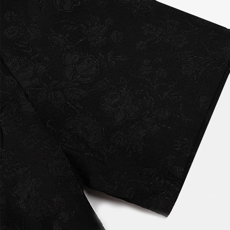 Buckle Black T-Shirt Mini Vintage Pleated Skirt