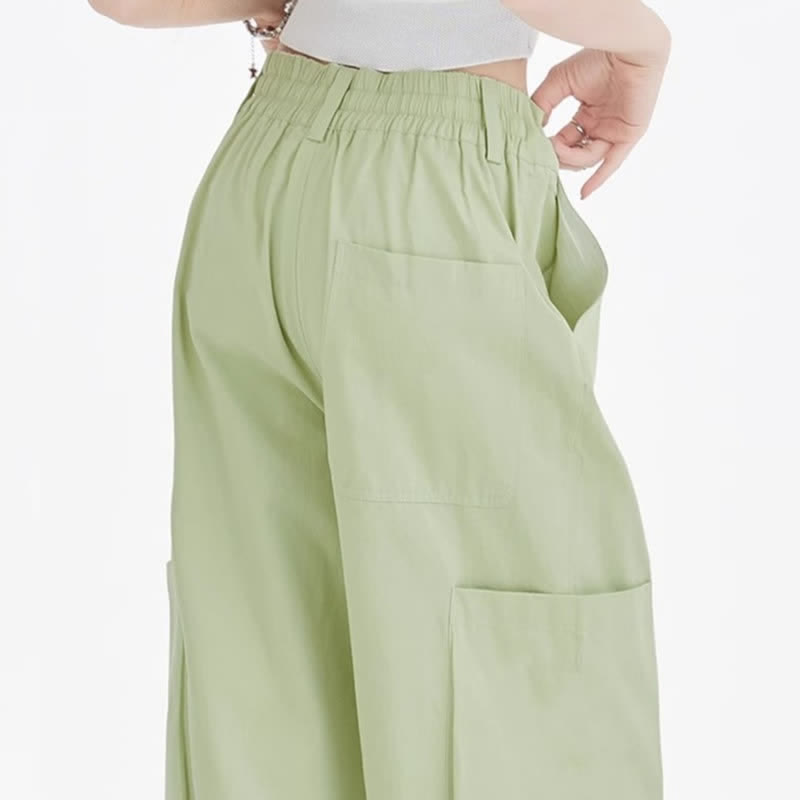 Irregular Cargo Pants Green T-Shirt