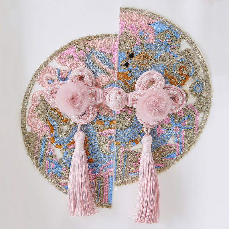 Pleated Vintage Tassels Skirt T-Shirt Buckle