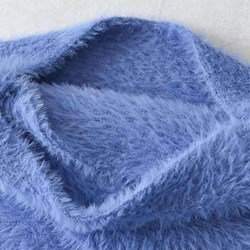 Split Velvet Slip Dress Sweater Ruffled Chic Crop Cross