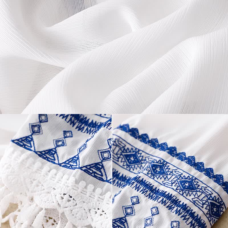 Cardigan Tassel Flouncing Sweet Dress A-line Slip Boho