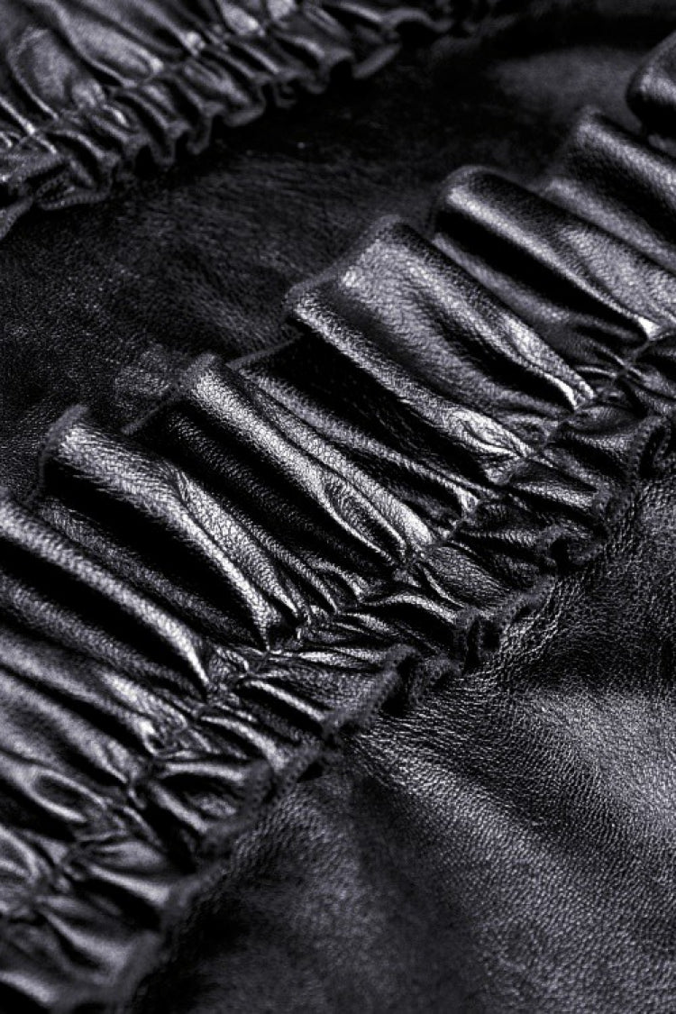 Layered Strap Gothic Dress with Buckles and Zippers