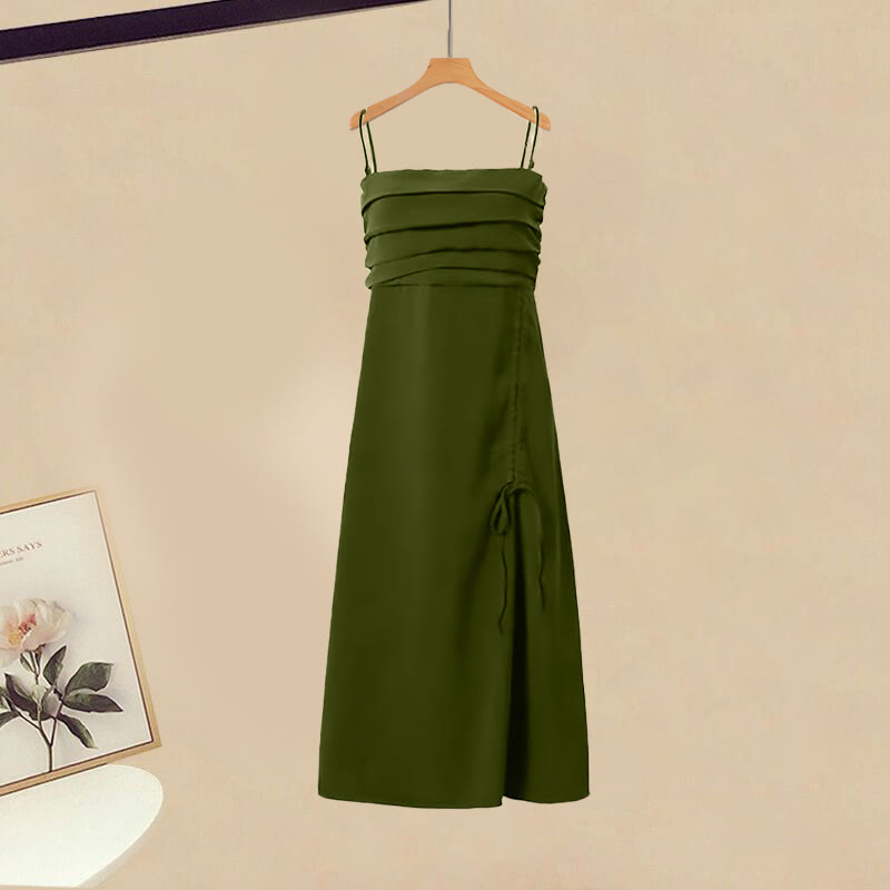 Backless Cardigan Chic Suspender Dress