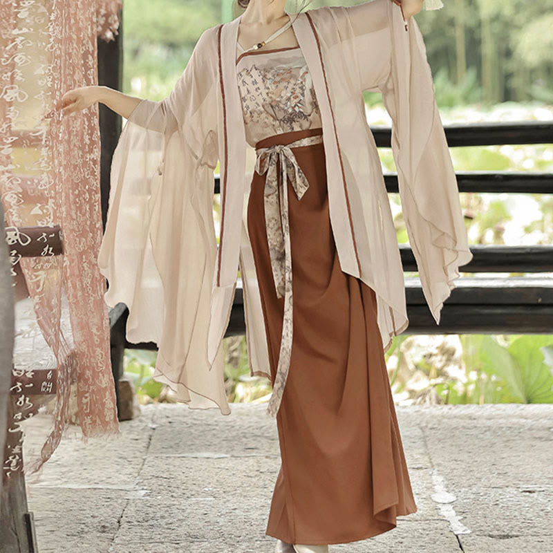 Print Dress Set Vintage Butterfly