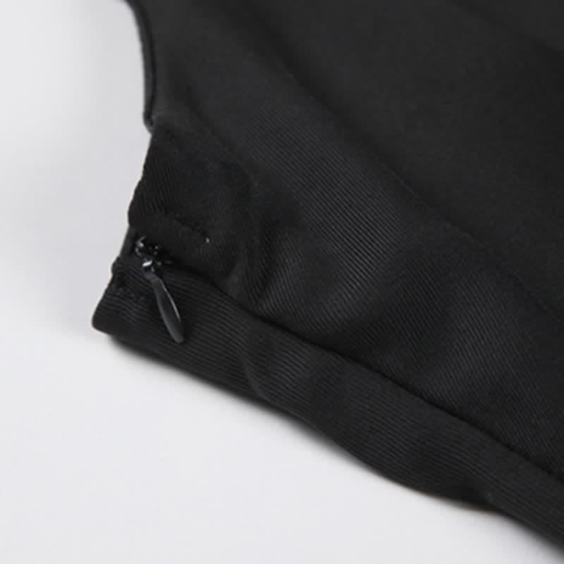 Stripe Colorblock Lace Up Sweater Slip Dress