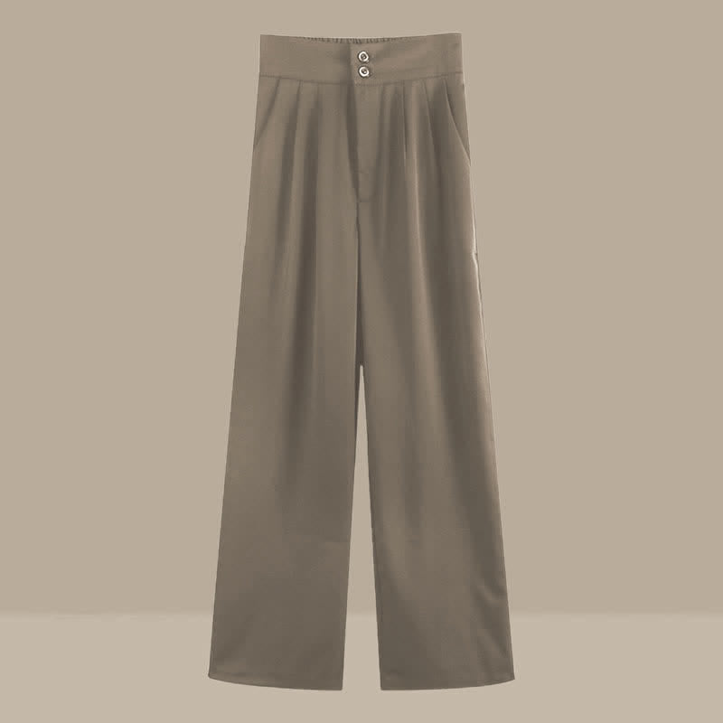 Shirt Pants Set Cross Sweater High Waist Knit Lapel