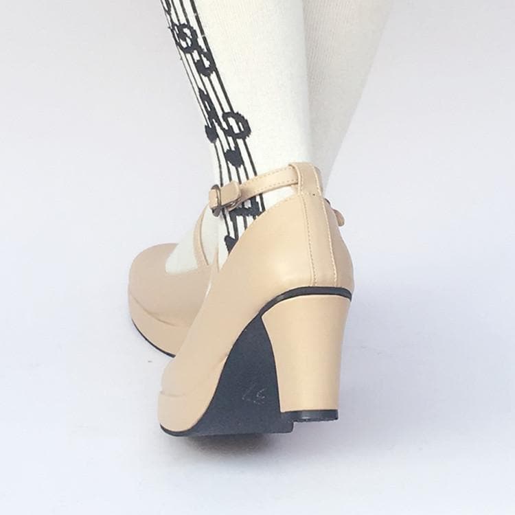High Custom SP168137 Made Heels Beige Shoes Elegant