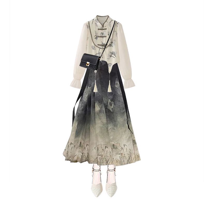 Ensemble de robe à imprimé floral vintage