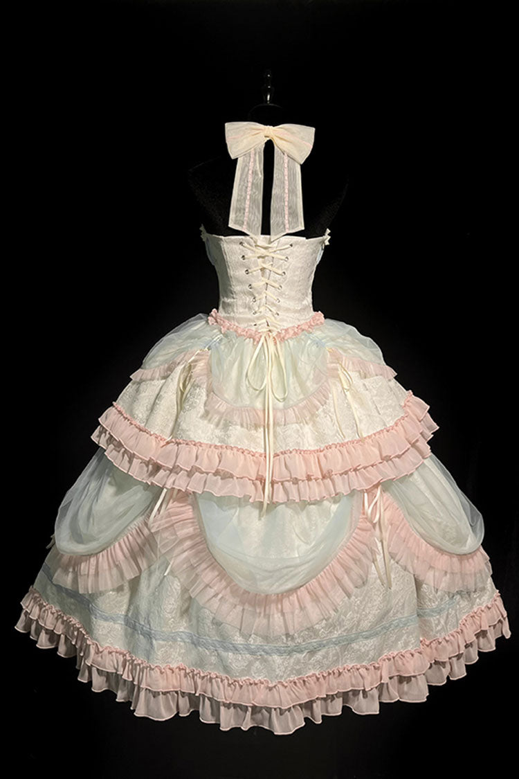 Mermaid Halter Ruffle Lace-Up Sweet Lolita Gown