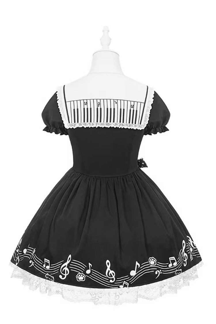 Doll Collar Embroidered Bow Lace Sweet Dress