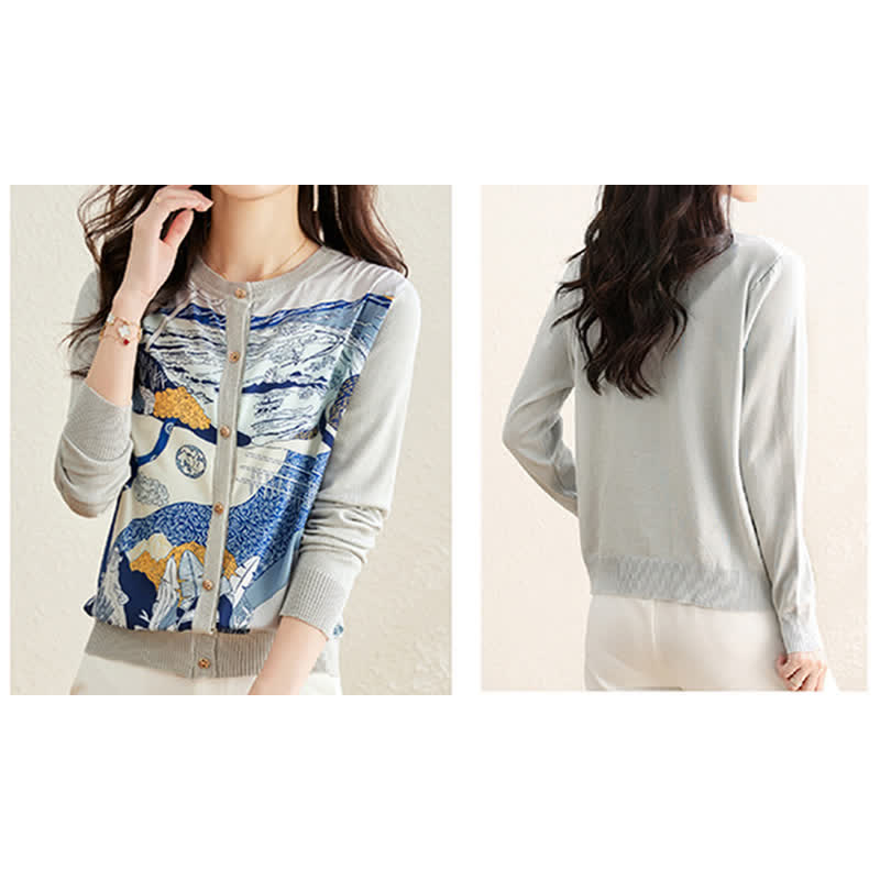 Cardigan pull gris clair