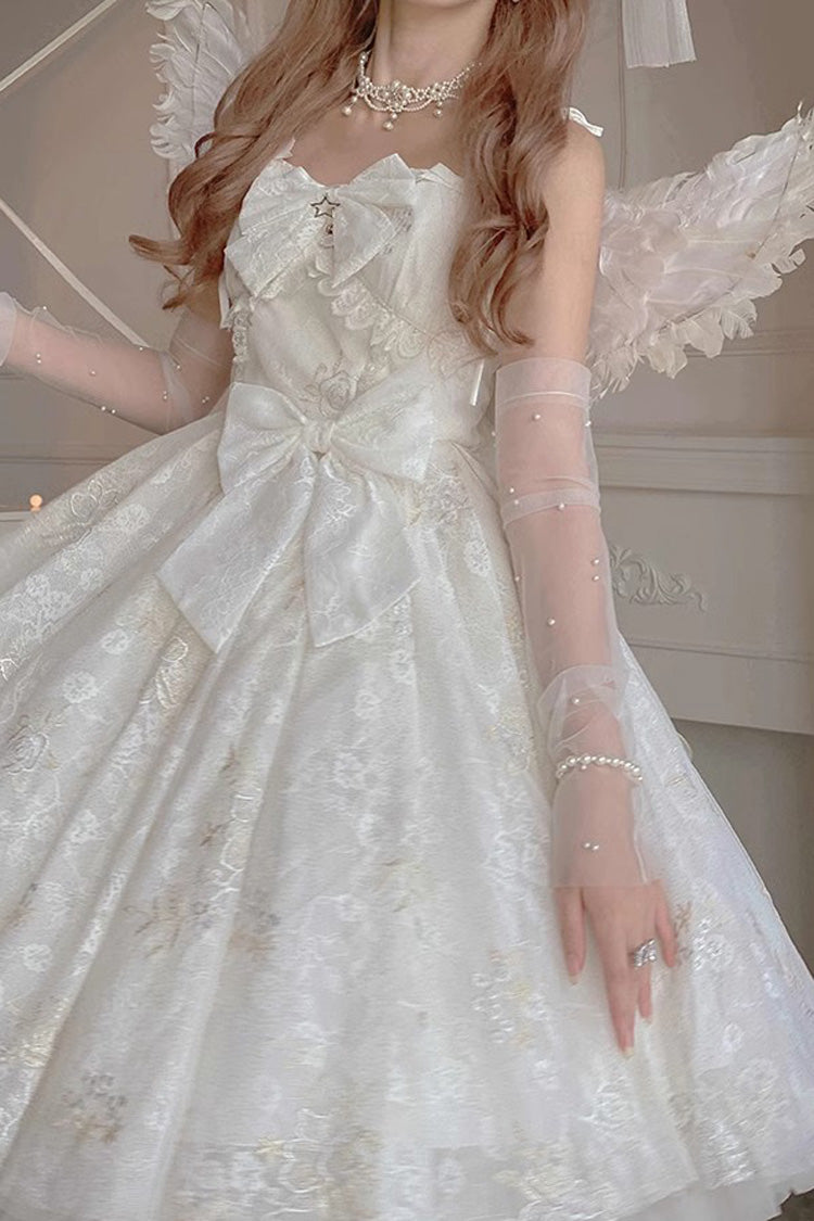 Embroidered Hanayome Bow Sweet JSK Dress