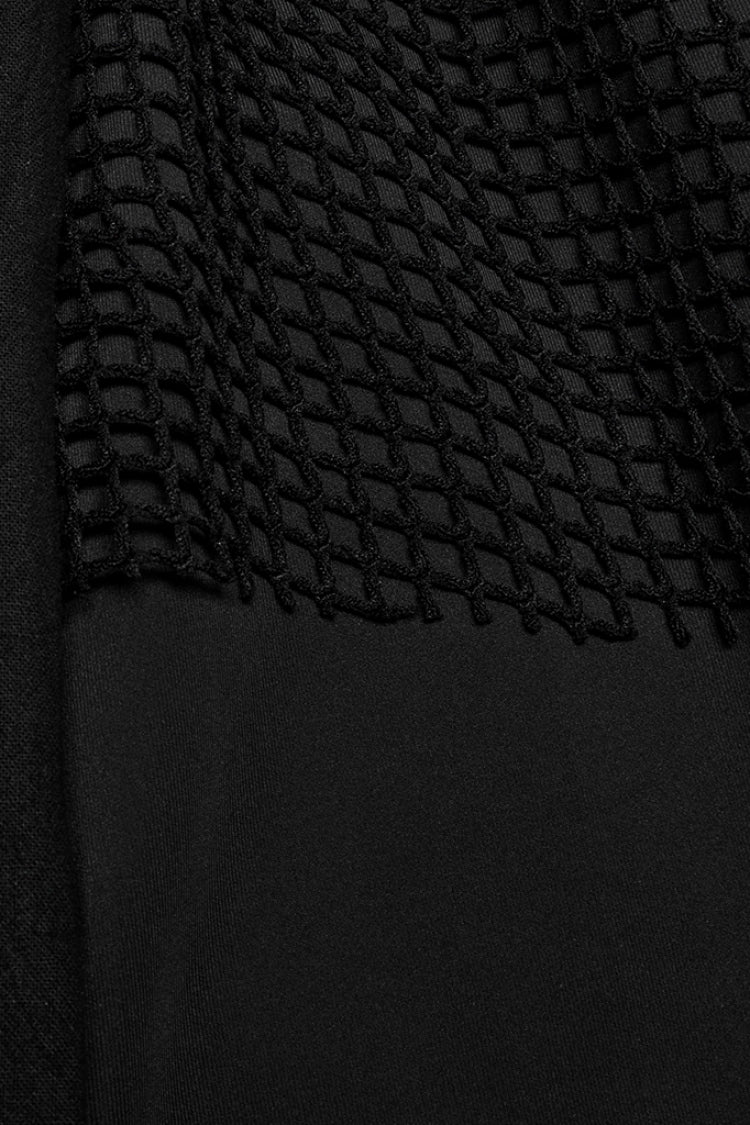 Punk Trousers with Asymmetric Zipper and Mesh Panels