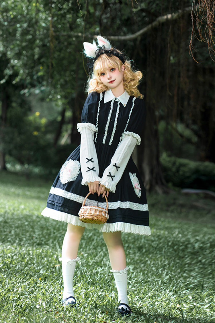 Sweet Princess Lolita JSK Dress with Ruffle Lace Sleeves