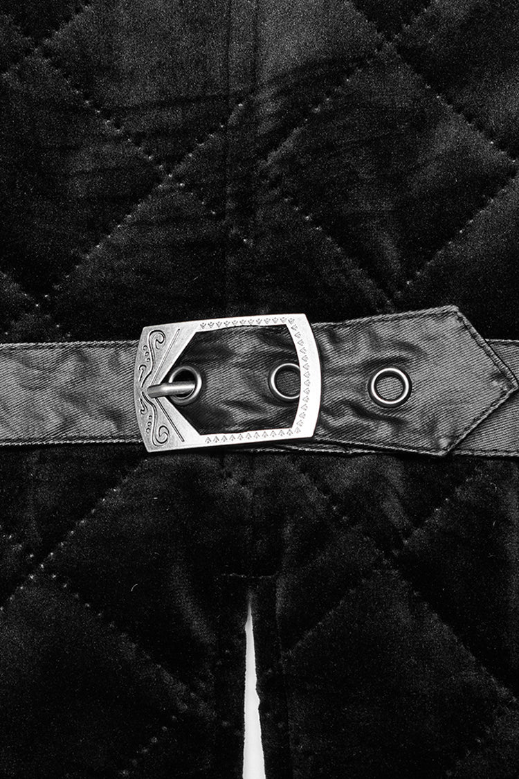 Inter-Cotton Sleeveless Buckle Black Gothic Vest Men's