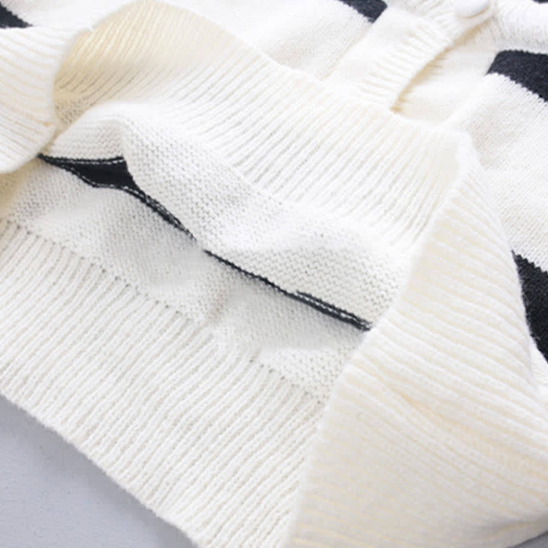 Dress Sweater Stripe Slip Fishtail Chic