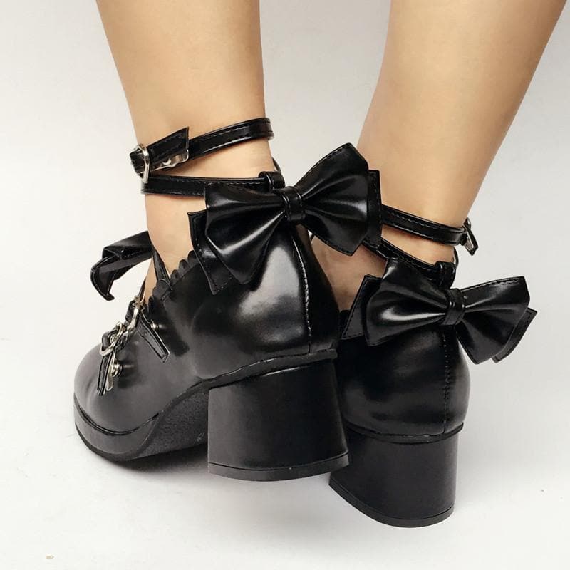 Shoes Made Cute Bow SP168083 Custom Lolita Black