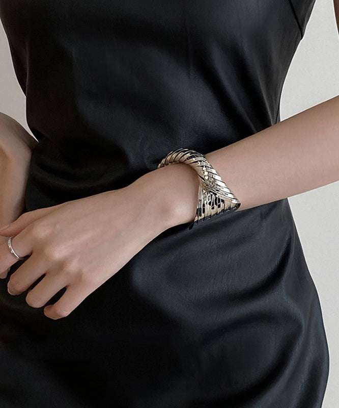 Cuff Metal Boho Cross Silk Open