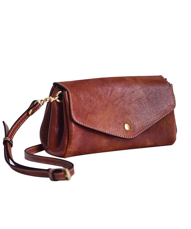 Cross-body Solid Khaki Botique Durable Leather Bag