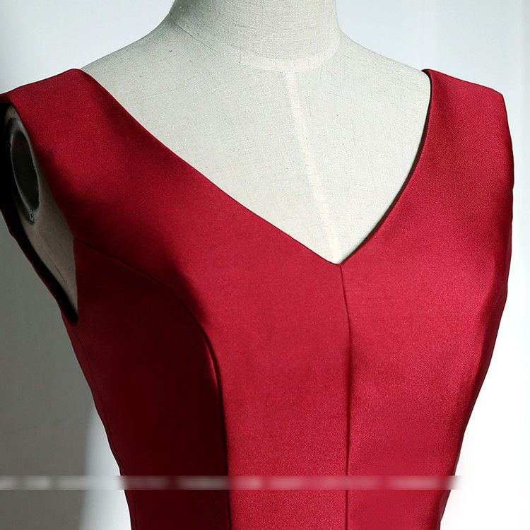 Plain Sleeveless Cocktail Dress