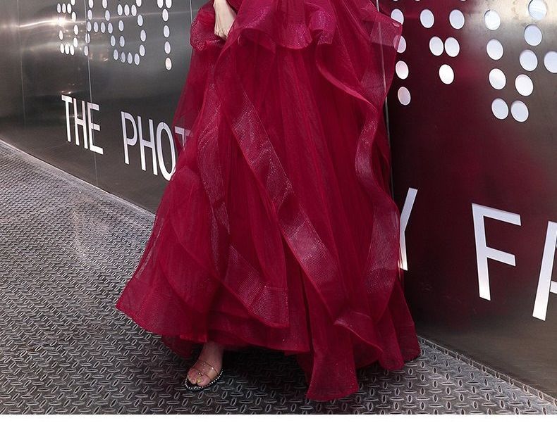 Open Back Spaghetti Strap A-Line Evening Gown