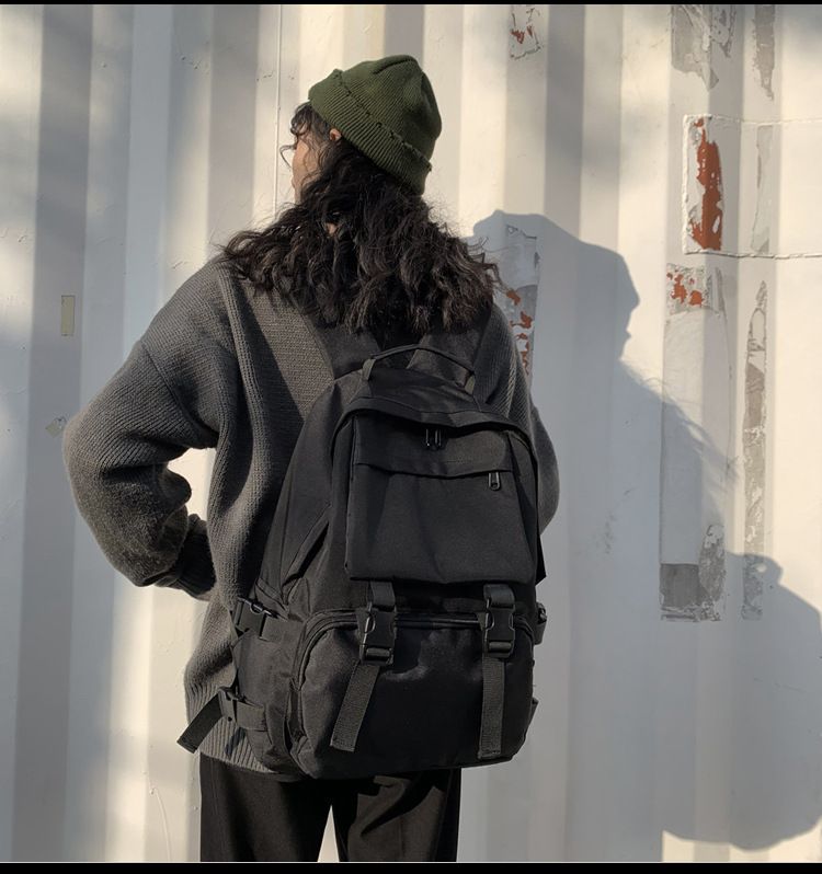 Buckled Nylon Backpack