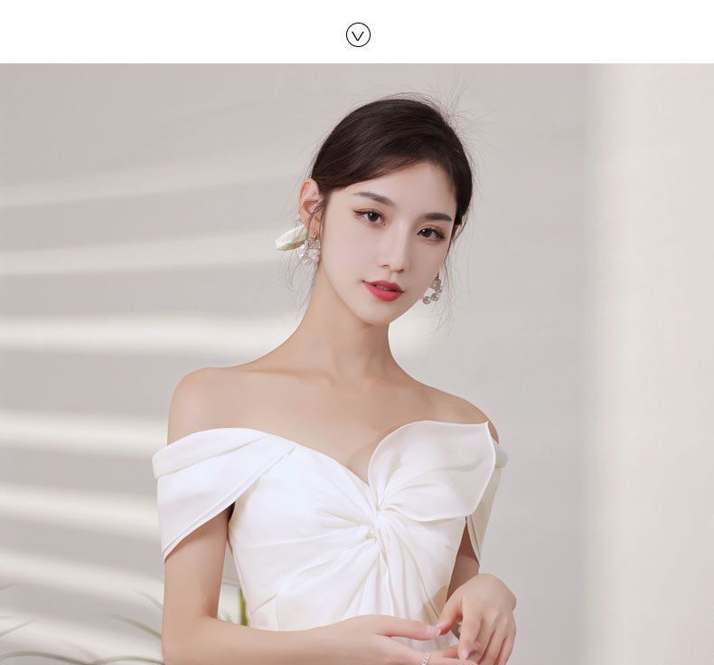 Wedding Off-Shoulder Gown A-Line Bow