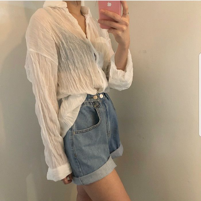 High Waist Denim Shorts