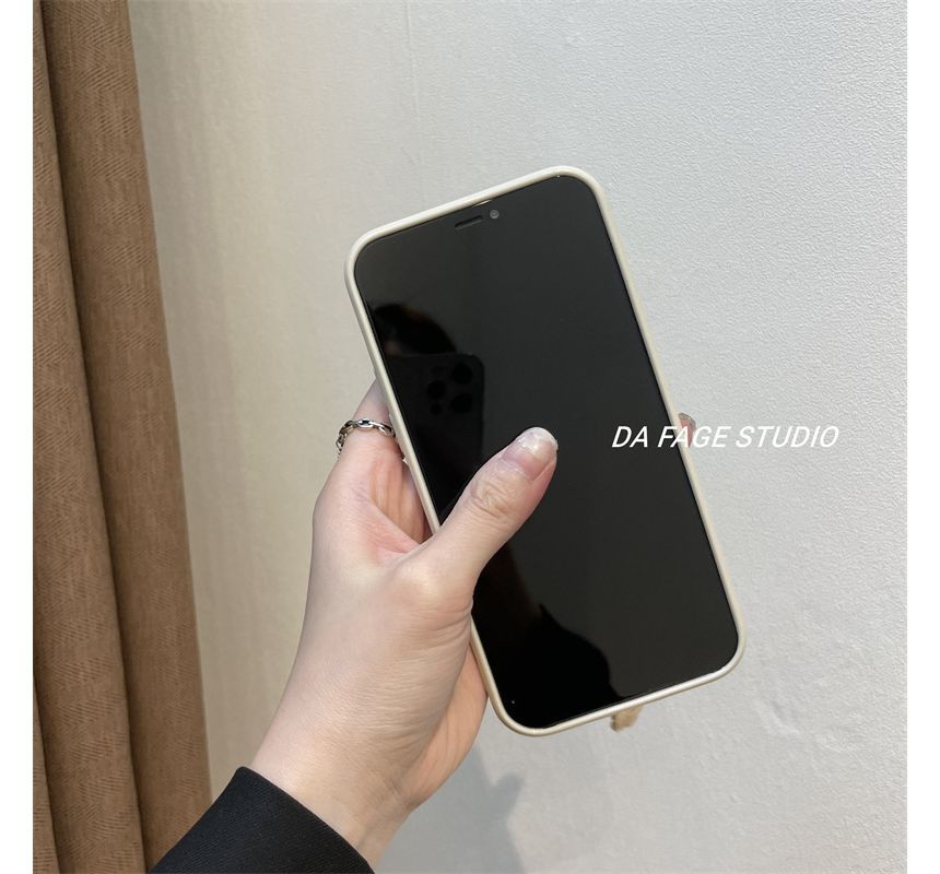 Flower Faux Pearl Chain Phone Case