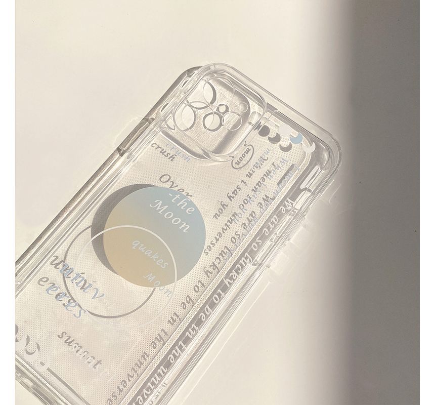 Lettering Transparent Phone Case