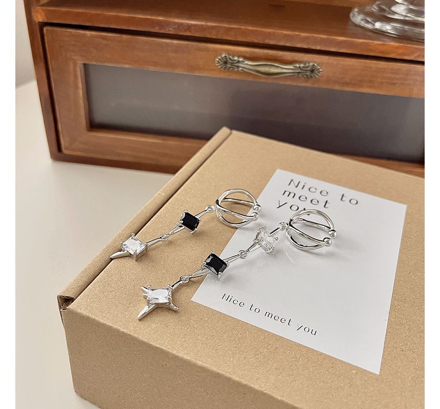 Dangle Earring Rhinestone Star Alloy Cuff