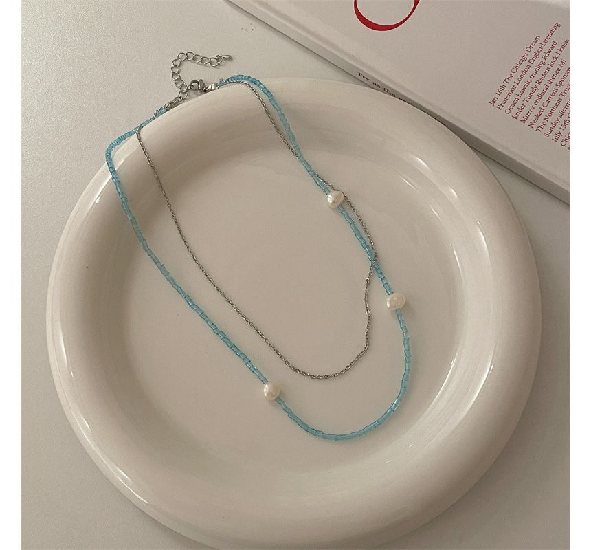 Pearl Choker Layered Alloy Faux