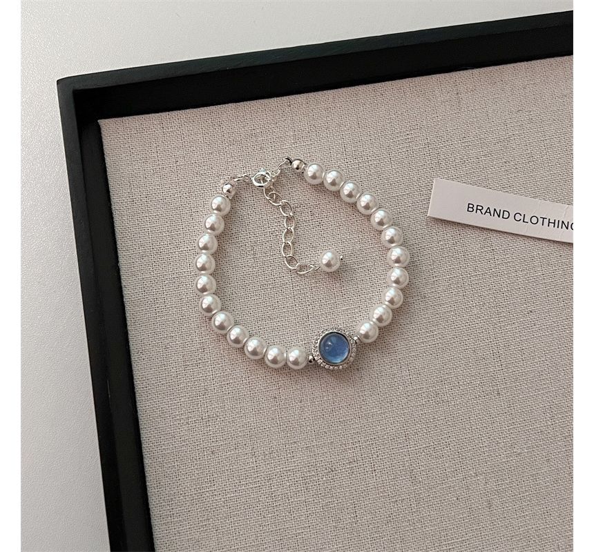 Pearl Gemstone Faux Bracelet