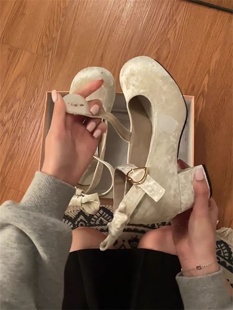 Block Heel Mary Jane Pumps