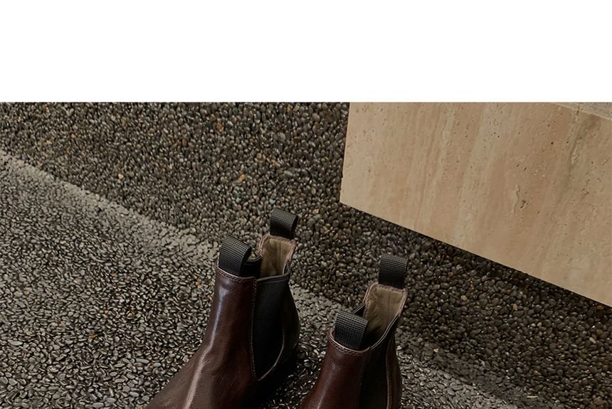 Short Faux Leather Boots Chelsea