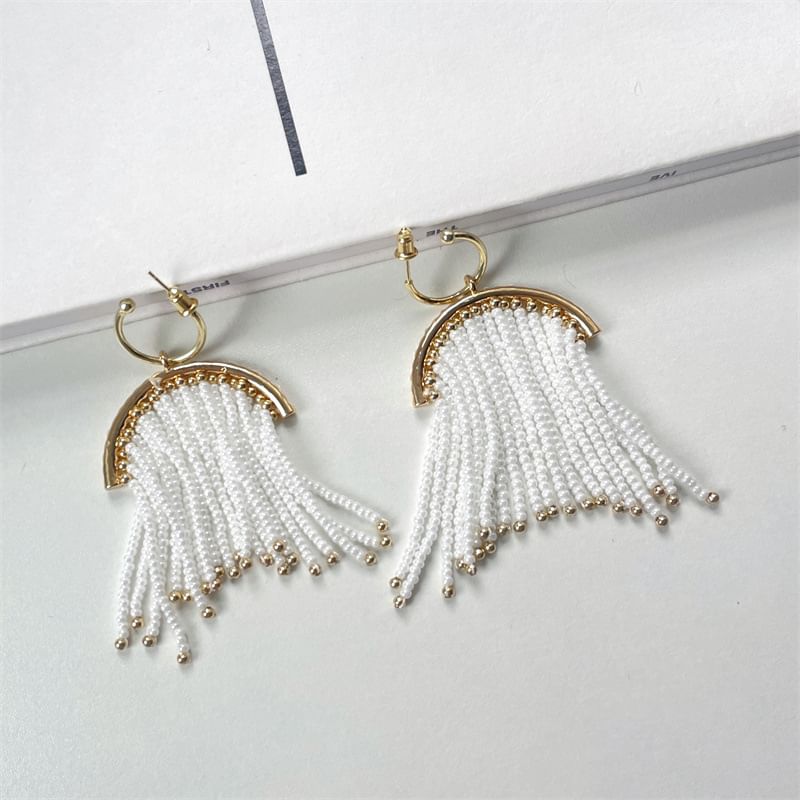 Fringed Beaded Earring