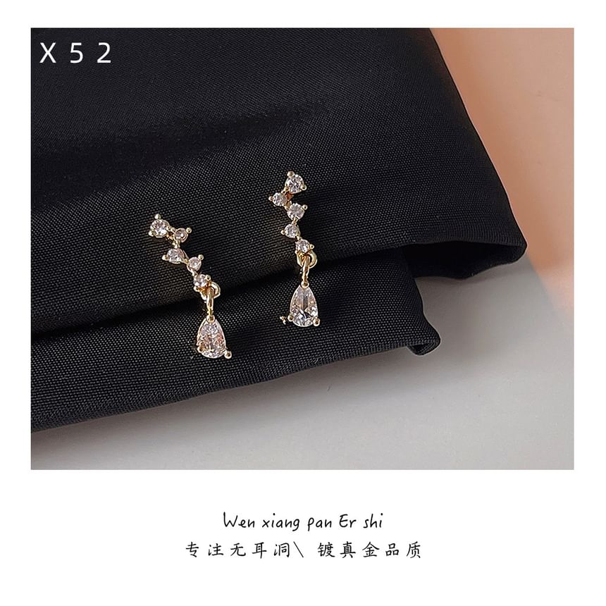 Clip-On Earring Drop Rhinestone