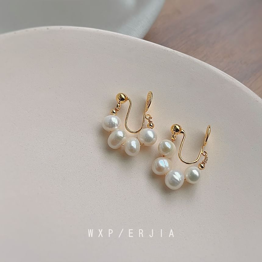Earring Pearl Faux Clip-On