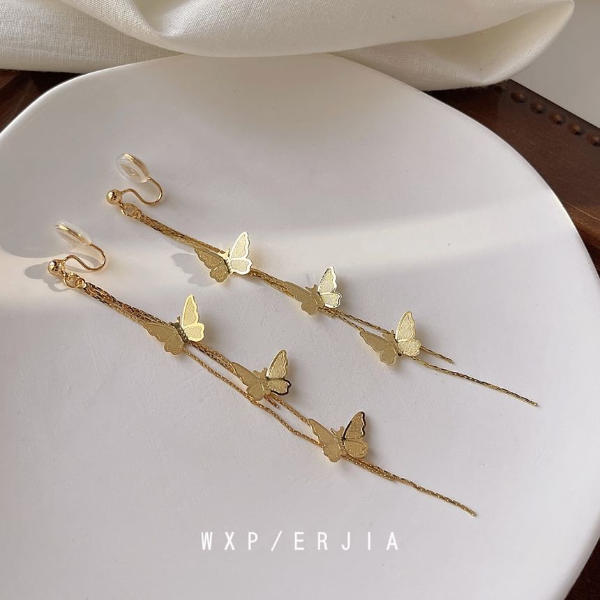 Threader Alloy Earring Butterfly