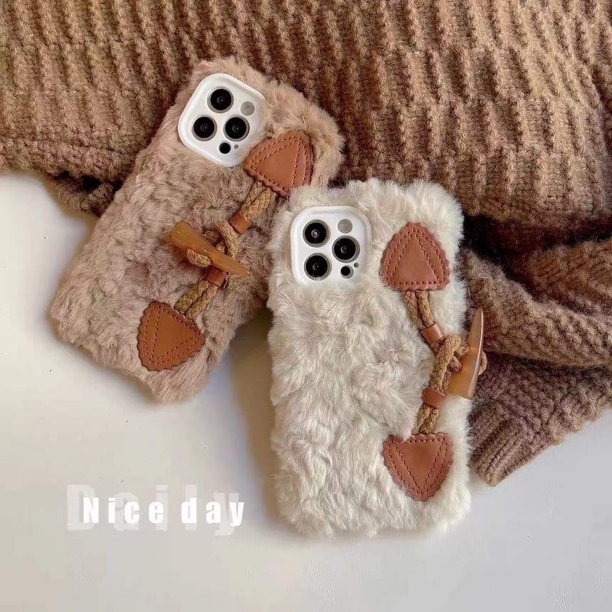 Button Case Chenille Toggle Phone