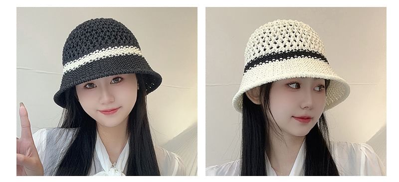 Straw Bucket Hat Foldable