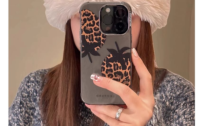 Case Print Leopard Phone