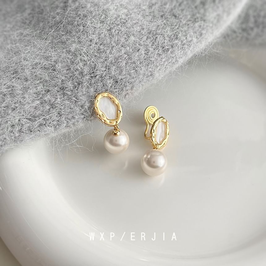 Earring Pearl Cuff Faux