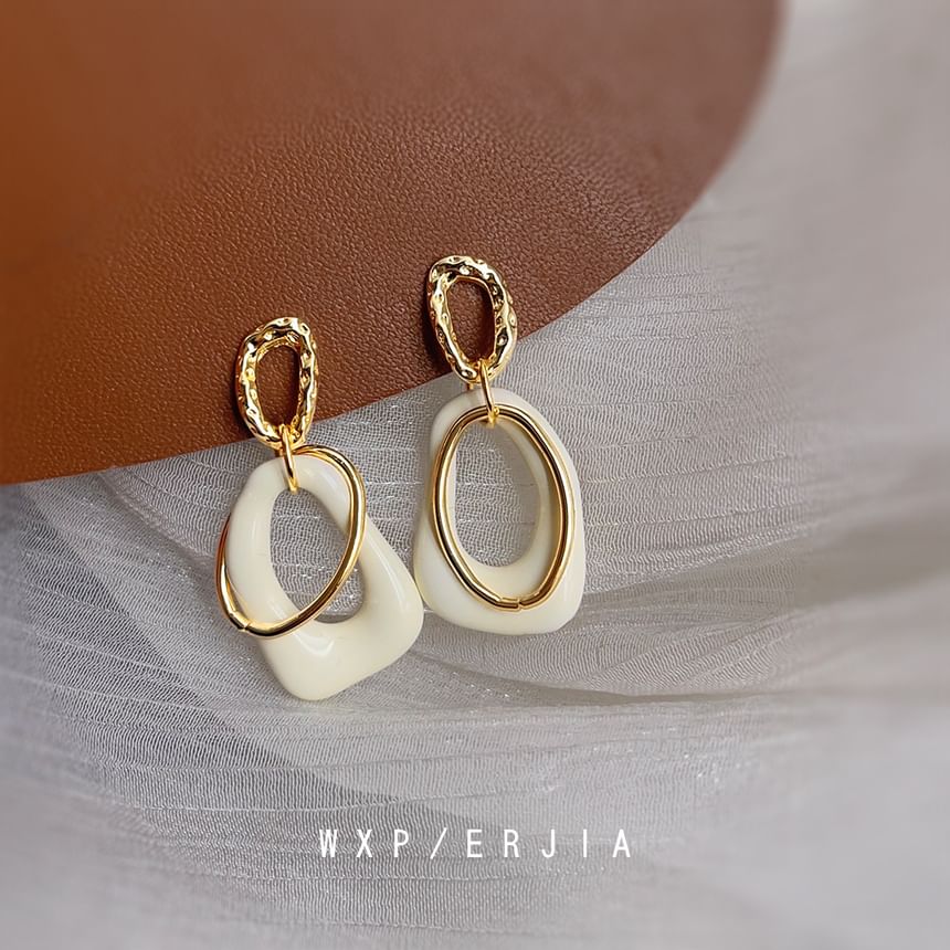 Irregular Hoop Alloy Dangle Earring