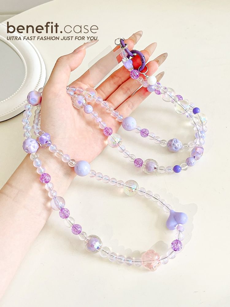 Lanyard Faux Bead Crystal Phone