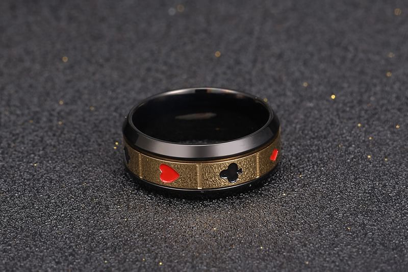 Poker Stainless Steel Ring